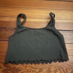 NWOT Aeropostale green seriously soft seamless tank top size large